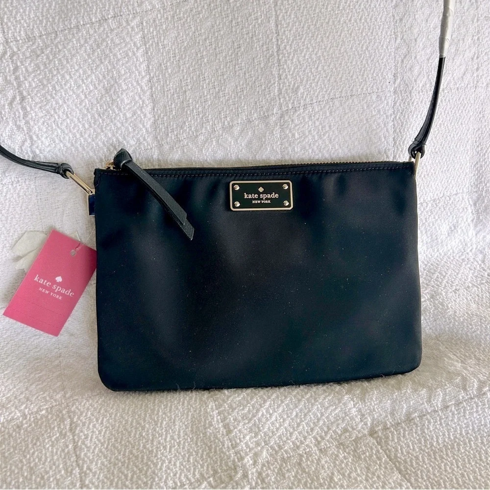 kate spade Crossbody Bag Black Nylon Wilson Road Madelyne New With Tags